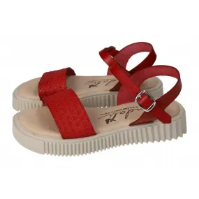 520 Sandalias de piel color ROJO