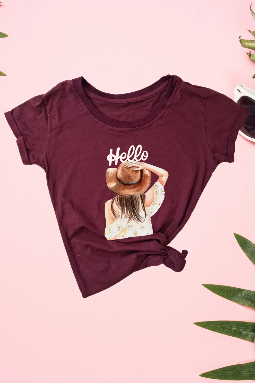 Blusa dama manga corta. Hello Girl