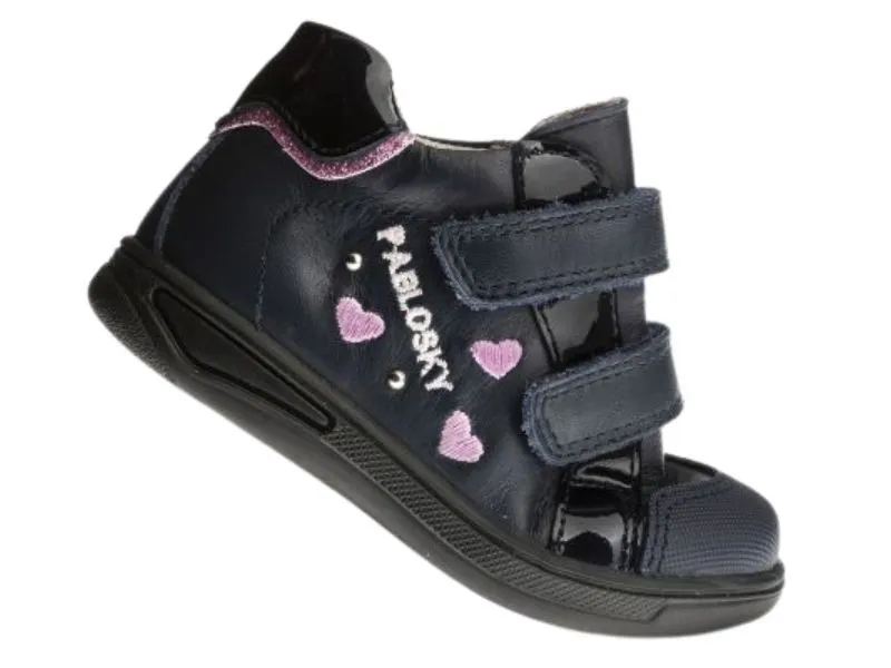 BOTITA DE PIEL CON VELCRO PABLOSKY EN COLOR AZUL 033970