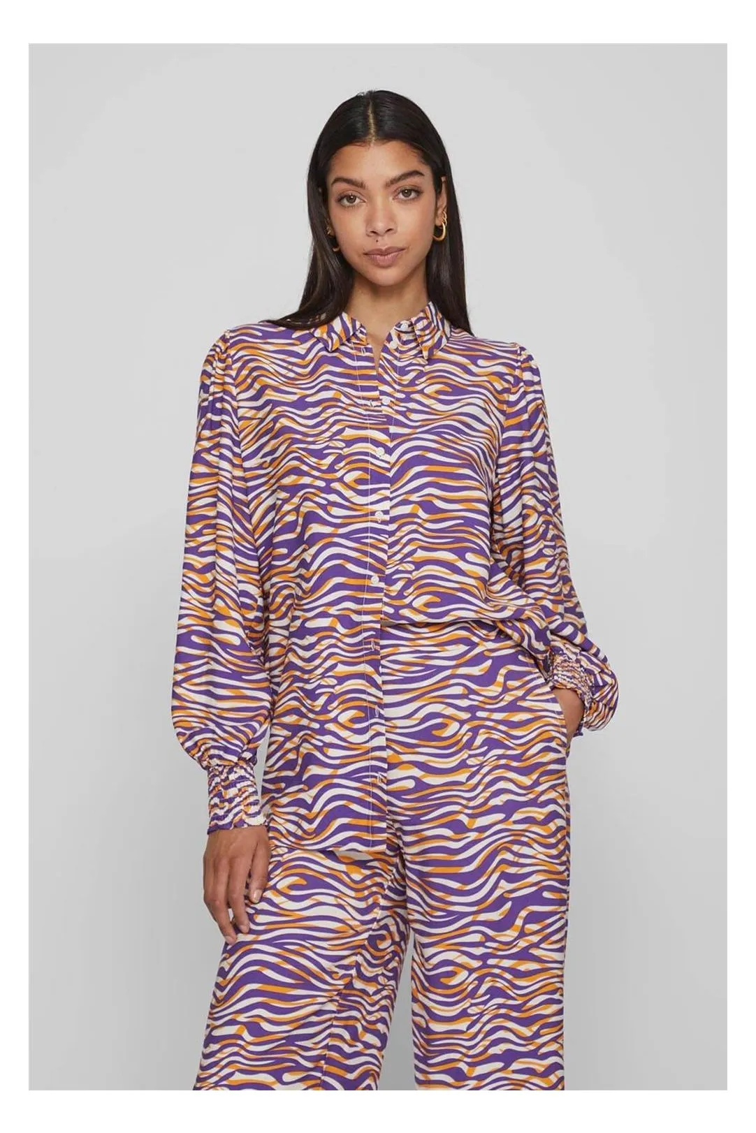 CAMISA MUJER VIALINIA LILA FUERTE