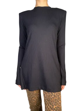 CHER Polera Tejida Con Hombreras