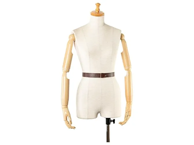 Cinturón Etrier reversible Hermès Clemence marrón Castaño 