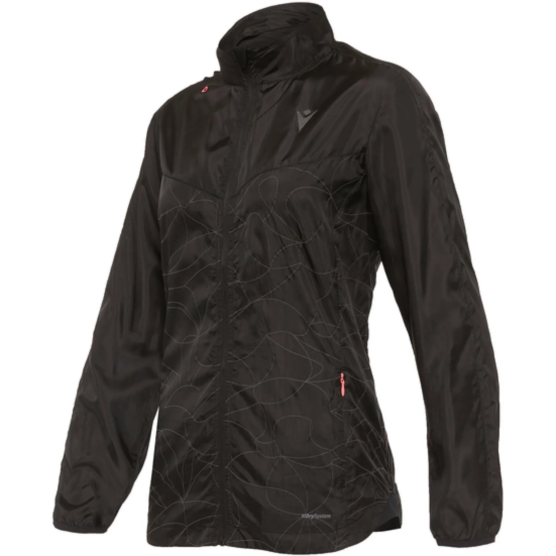 Cortavientos de mujer con cremallera completa Macron Run Kona