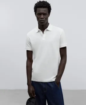 Cotton piqué polo shirt man