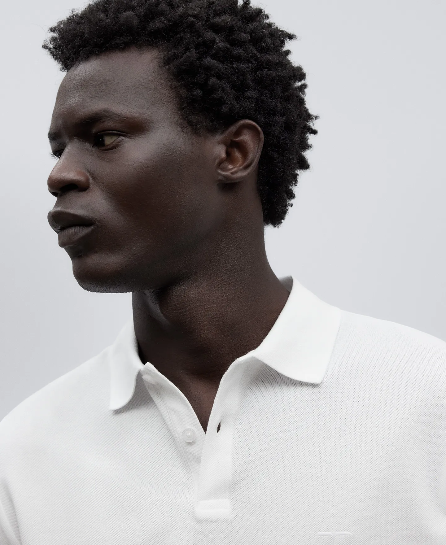 Cotton piqué polo shirt man