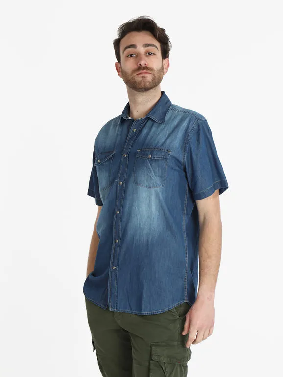 Guy Camisa vaquera de hombre de manga corta
