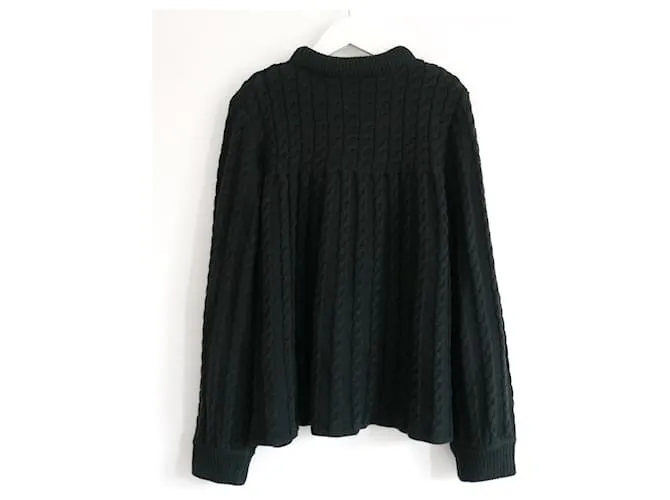 Jersey Manoush de punto de ochos acanalado Verde oscuro 