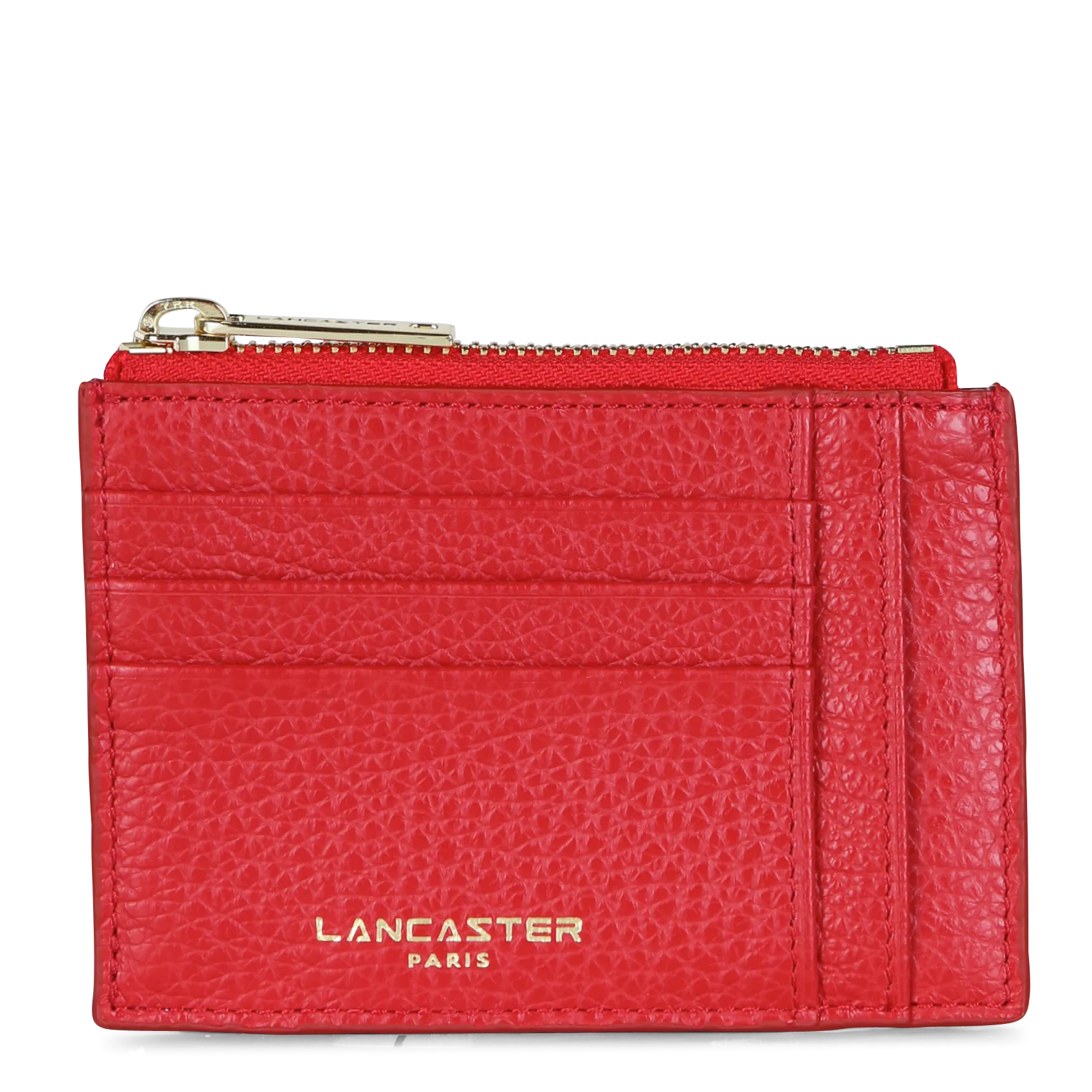LANCASTER PARIS DUNE - Portatarjetas de cuero en rojo