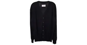 Maison Martin Margiela Cárdigan con cuello en V de Maison Margiela en cachemir negro 