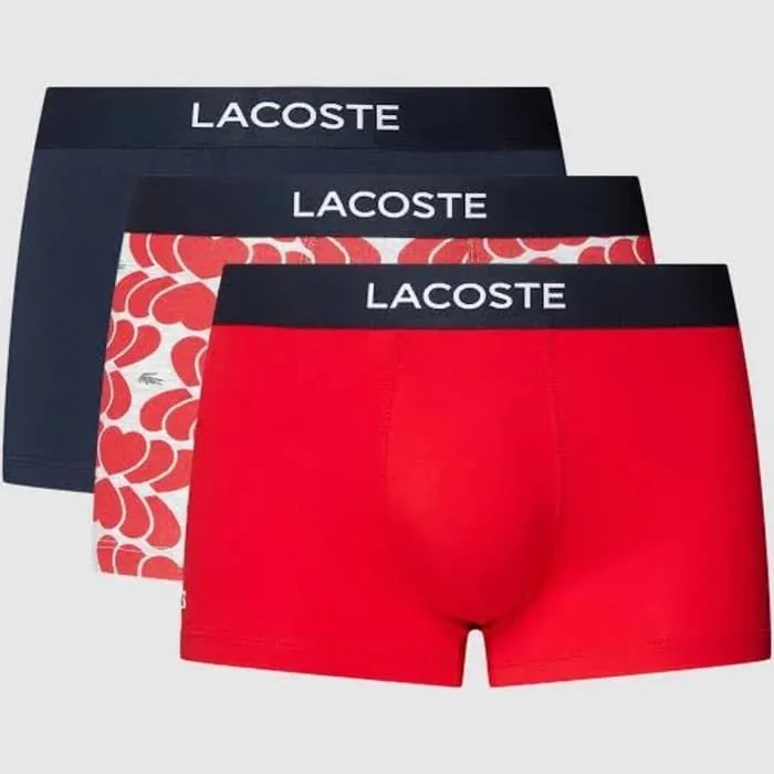 Pack 3 boxer Lacoste 5H5994 00 528 ROUGE/MARINE