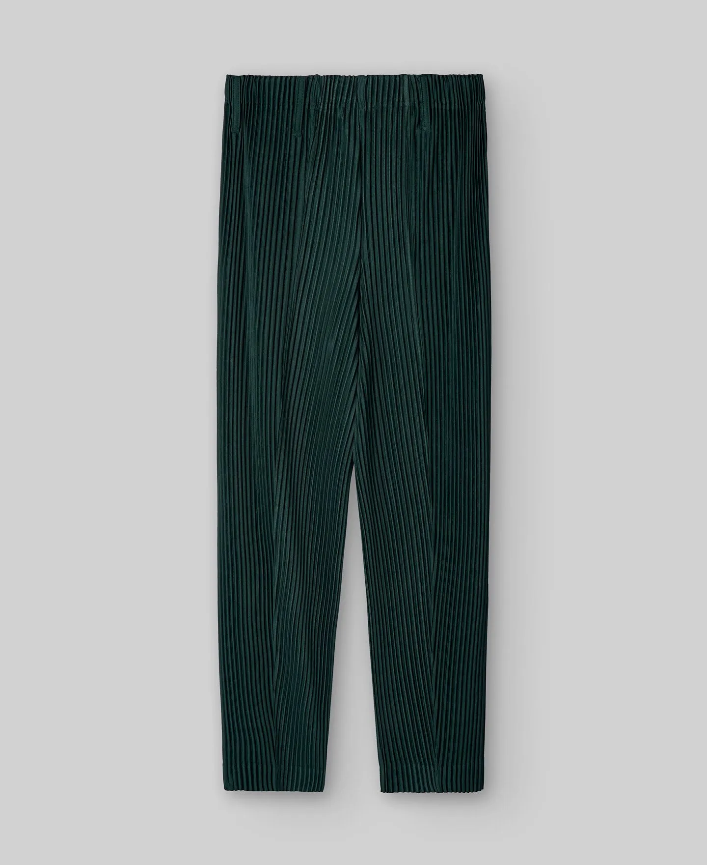 Pantalón crinkle verde botella mujer