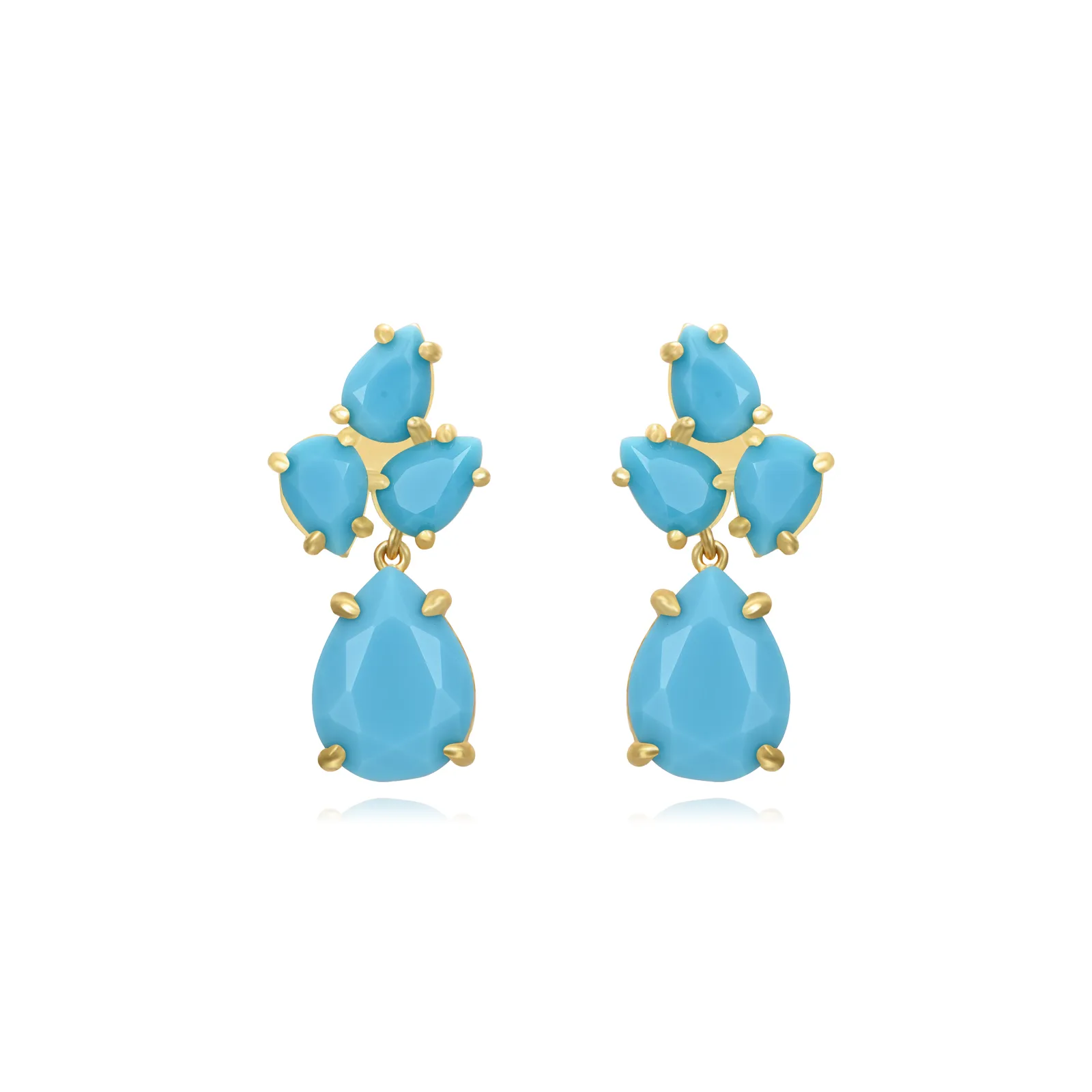 Pendientes en Plata Shakir Turquesa