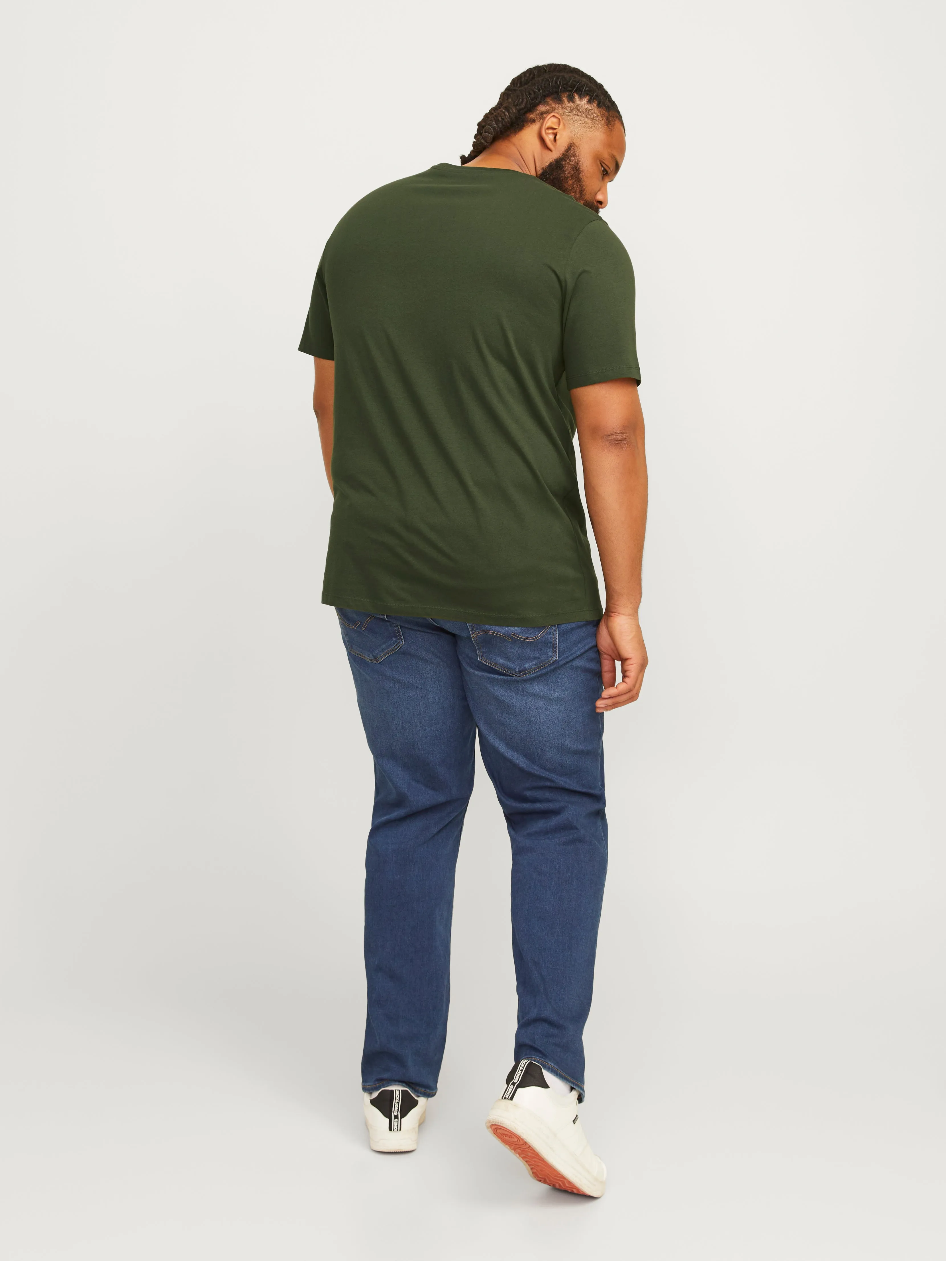 Plus Paquete de 3 Camiseta Logotipo | Verde oscuro | Jack & Jones®