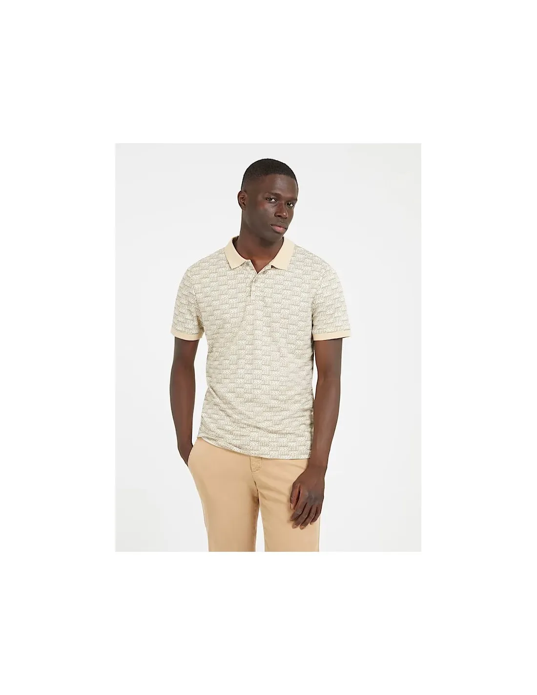 Polo con logotipo integral de Guess