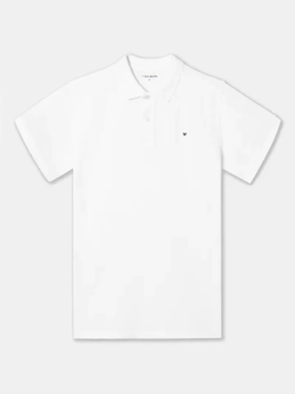 POLO SILBON  CLASICO LISO BLANCO