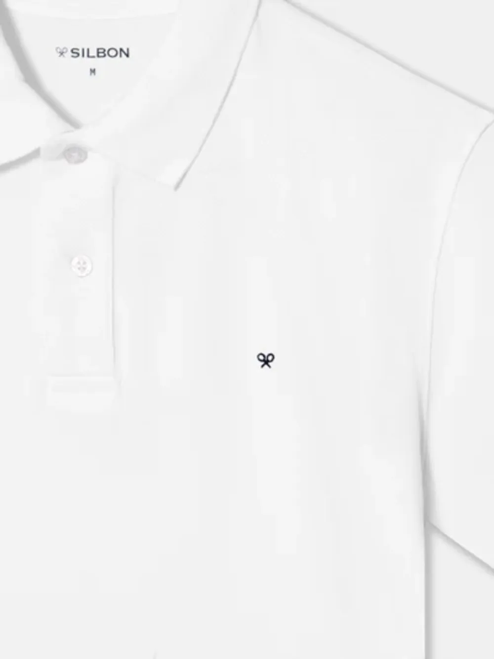 POLO SILBON  CLASICO LISO BLANCO