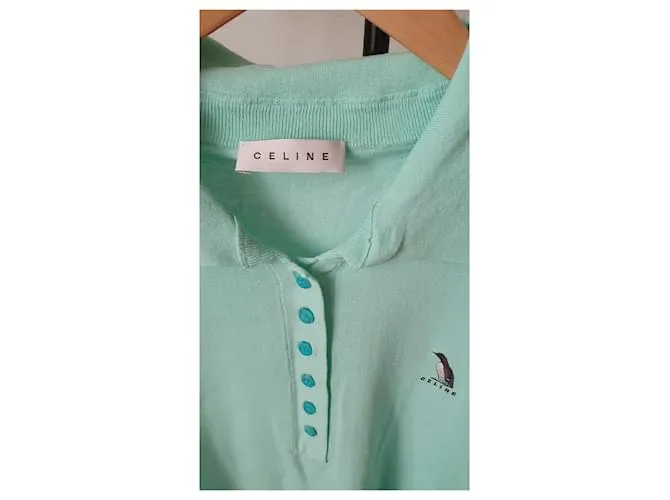 Polo turquesa sin mangas de Maison Céline 