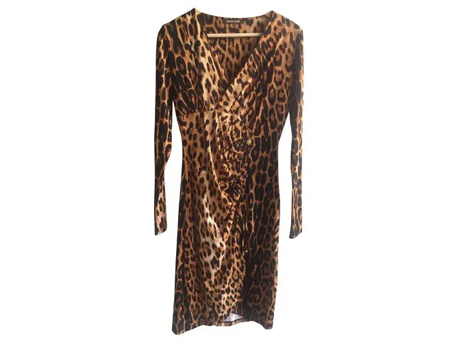 Roberto Cavalli Vestidos Estampado de leopardo 