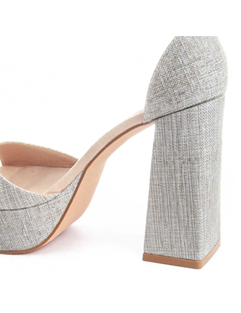 Sandalia De Tacón Para Mujer.  Montevita  Festsand7  88525 Gris