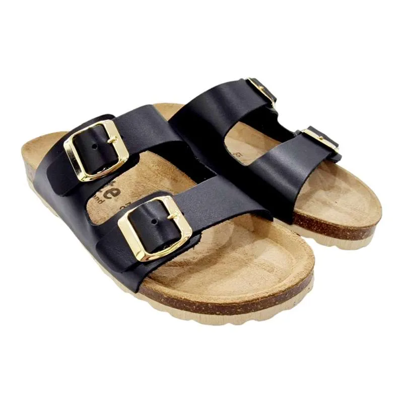 SANDALIA PALA BIO 2 HEBILLAS MUJER NEGRO
