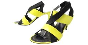 SANDALIAS BALENCIAGA CRISS CROSS 372934 40 EN CUERO AMARILLO 