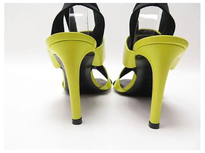 SANDALIAS BALENCIAGA CRISS CROSS 372934 40 EN CUERO AMARILLO 
