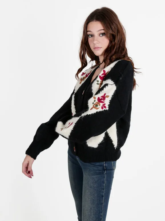 Solada Cárdigan de punto oversize con botones para mujer