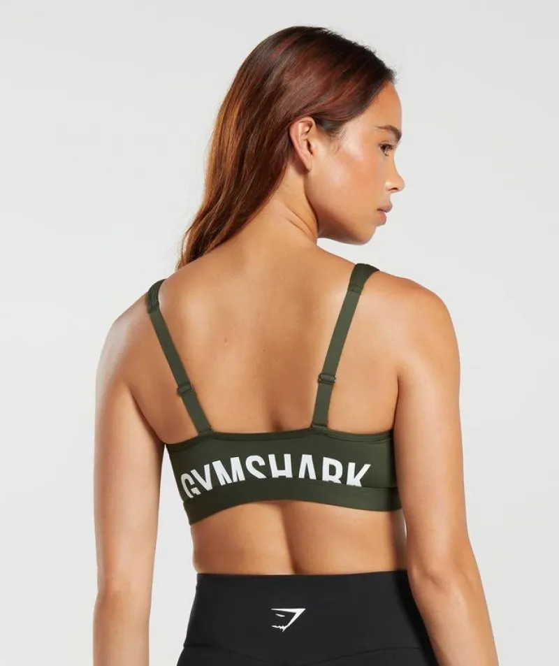 Sports Bras Gymshark Fraction Sports Bra Verde Oliva | 168927-TVP