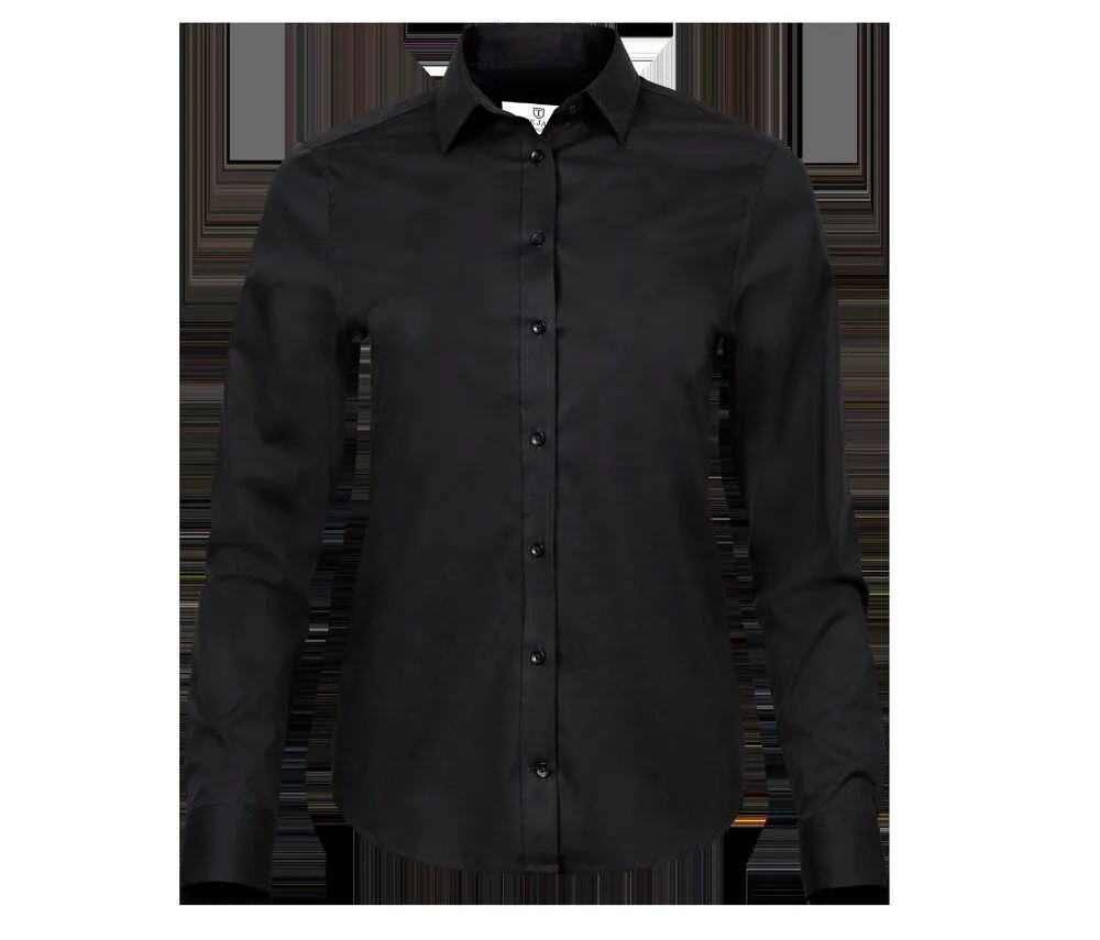 Tee Jays TJ4025 - Camisa de Lujo Stretch Para Mujer - Black