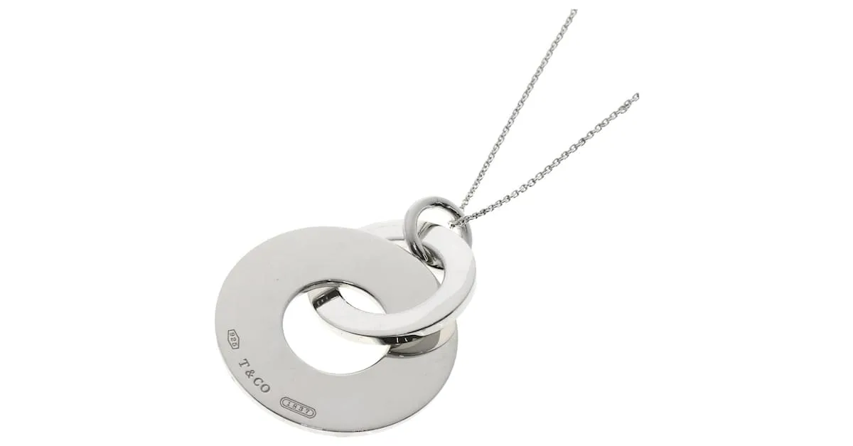 Tiffany & Co Collar grande de doble círculo Tiffany en plata 