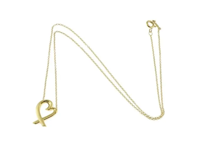 Tiffany & Co Collar Loving Heart Tiffany en oro de 18K Blanco Amarillo 