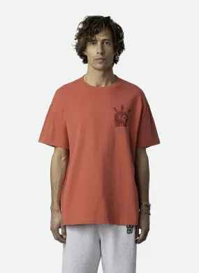 ZADIG&VOLTAIRE TEDDY - Camiseta cuello redondo recta de algodón en rojo