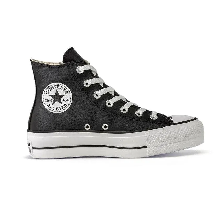 Zapatillas Converse Chuck Taylor Hi Platform Leather Negro Blanco