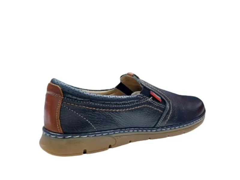 ZAPATO DE COPETE EN PIEL LUISETTI EN COLOR AZUL 23320NA